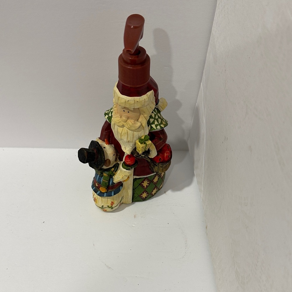 Festive Santa and Snowman Soap Dispenser